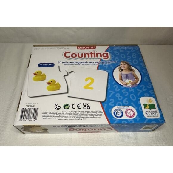 The Learning Journey: Match It! - Counting - 30 Piece Self-Correcting Number & - Picture 1 of 4